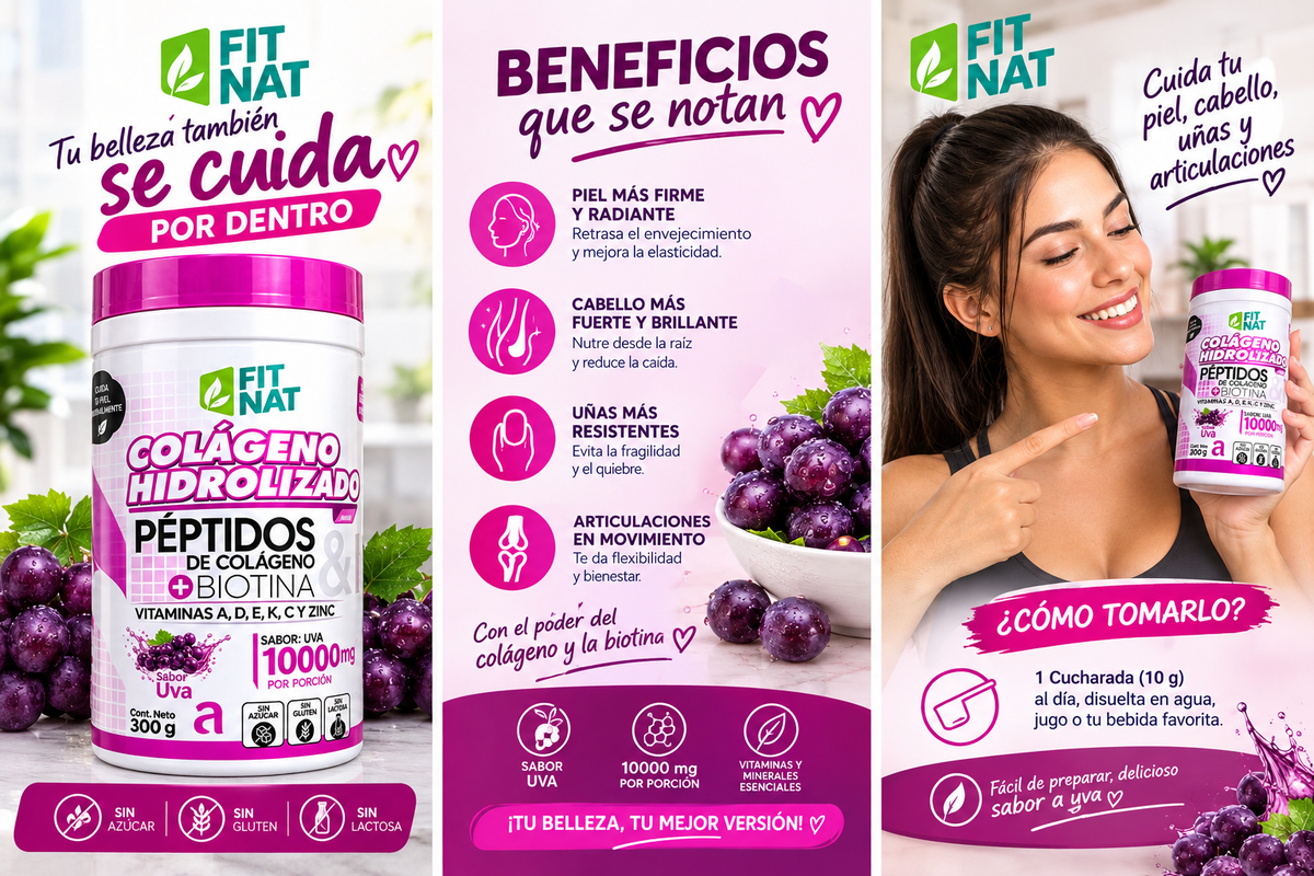 Colágeno Hidrolizado Premium + Péptidos y Vitamina C (Mega Tarro 1.000g / 1 Kilo)